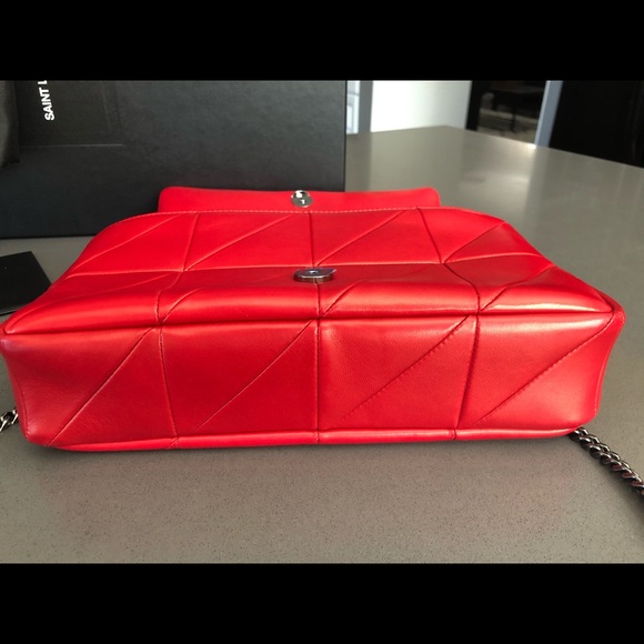 NWT Saint Laurent Patchwork Jamie Medium Bag, Red - Picture 7 of 12